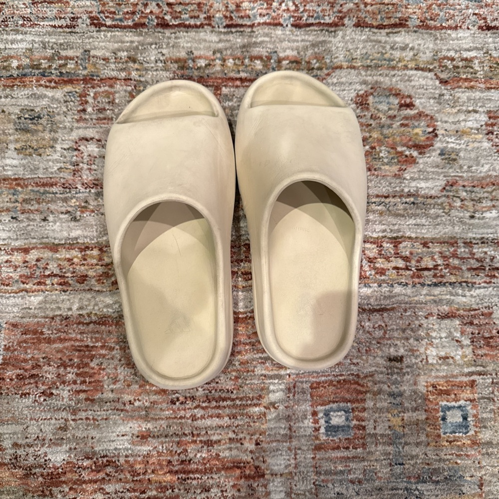 Cream Slide Sandals